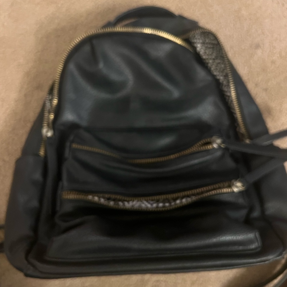 Like new pleather black backpack